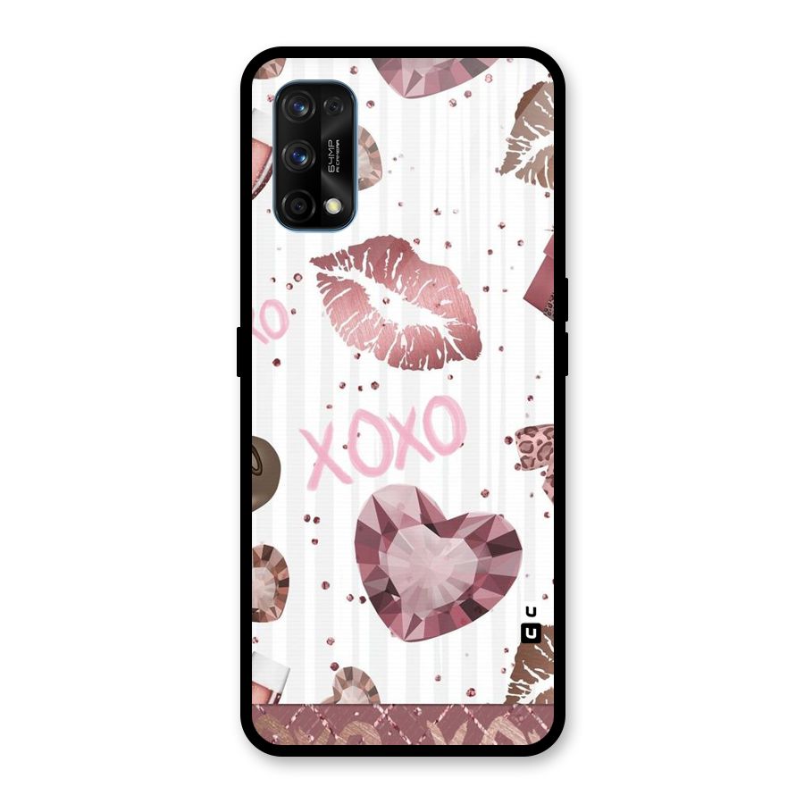 Wine Lip xoxo Glass Back Case for Realme 7 Pro