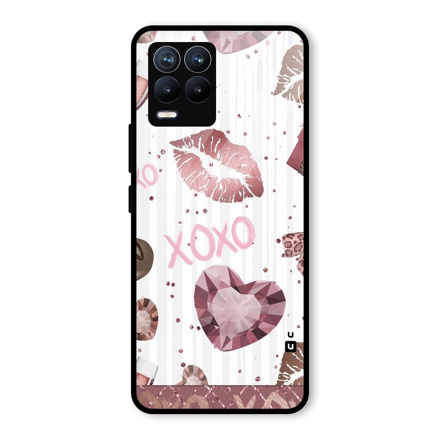 Wine Lip xoxo Glass Back Case for Realme 8 Pro