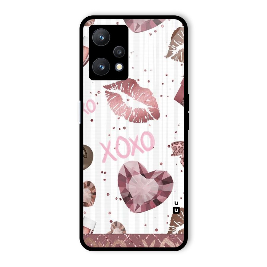 Wine Lip xoxo Glass Back Case for Realme 9 Pro 5G