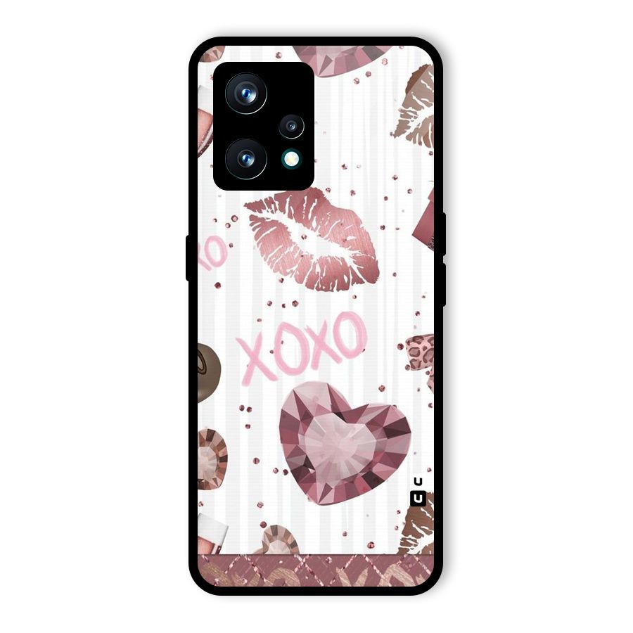 Wine Lip xoxo Glass Back Case for Realme 9 Pro Plus 5G