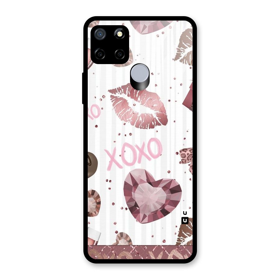 Wine Lip xoxo Glass Back Case for Realme C12