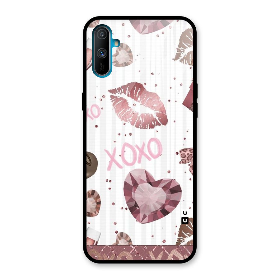 Wine Lip xoxo Glass Back Case for Realme C3