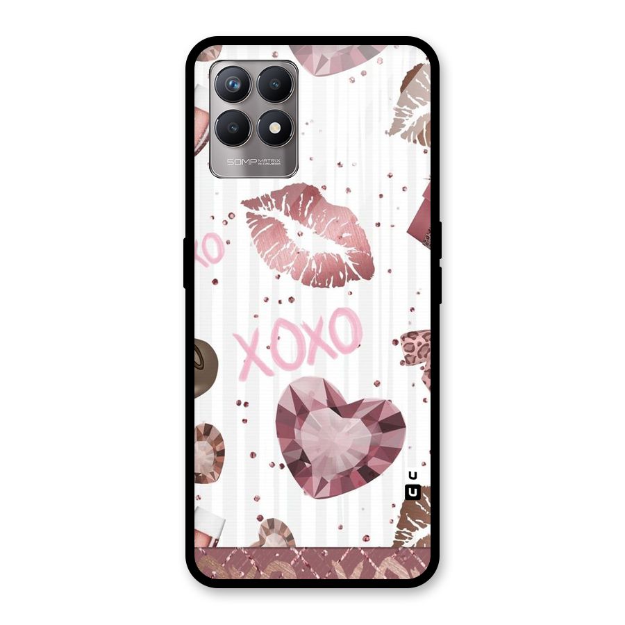 Wine Lip xoxo Glass Back Case for Realme Narzo 50