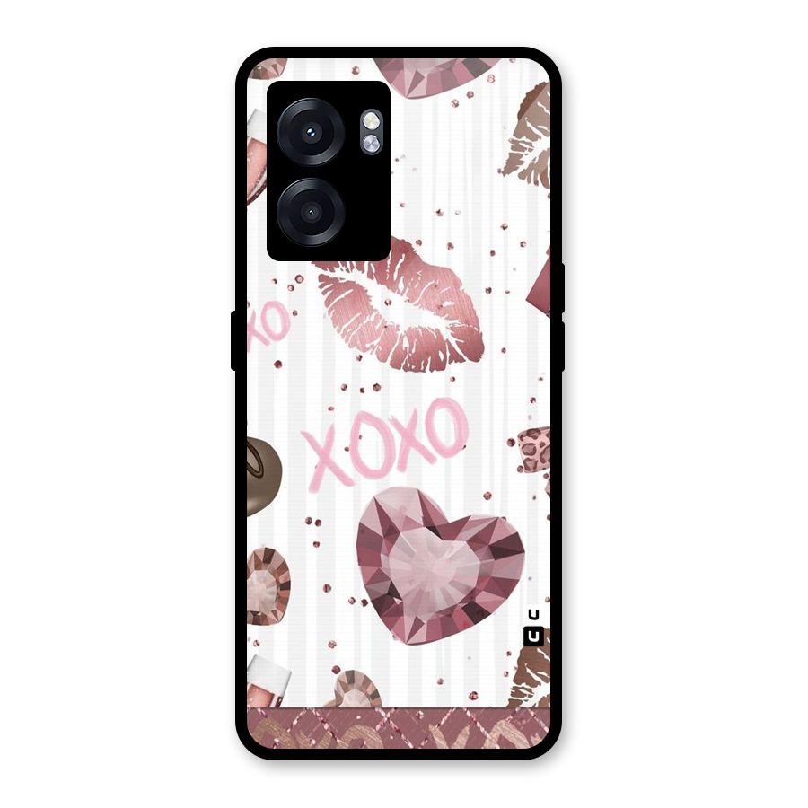 Wine Lip xoxo Glass Back Case for Realme Narzo 50 5G