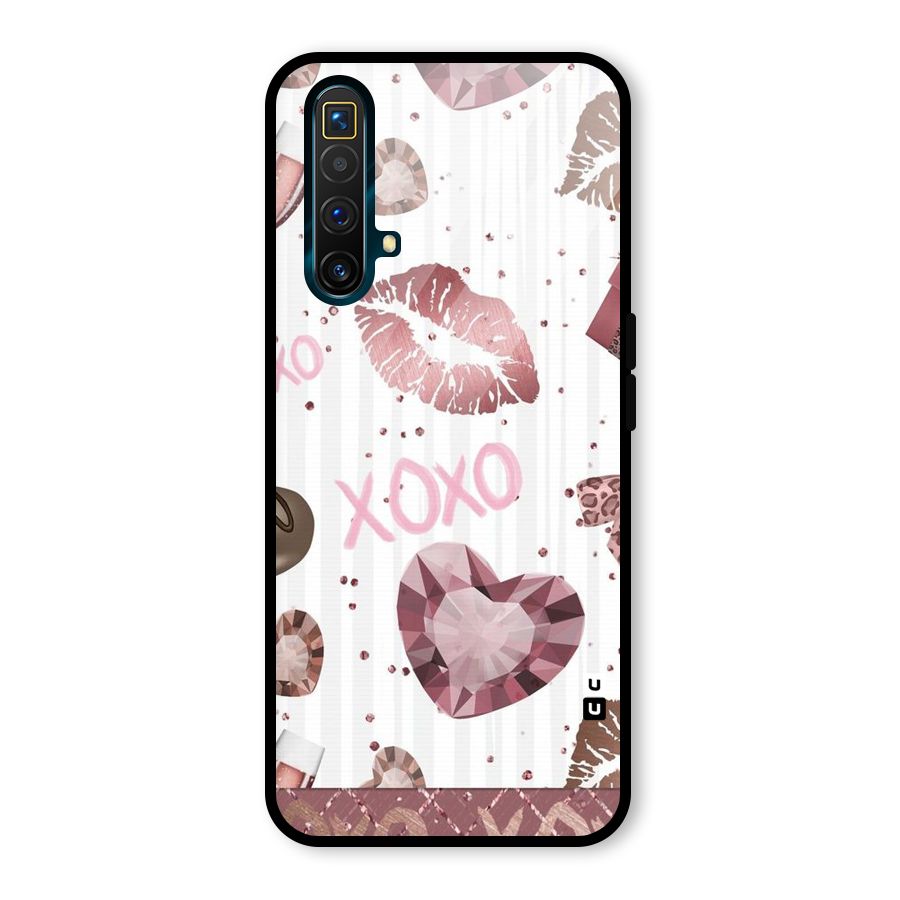 Wine Lip xoxo Glass Back Case for Realme X3