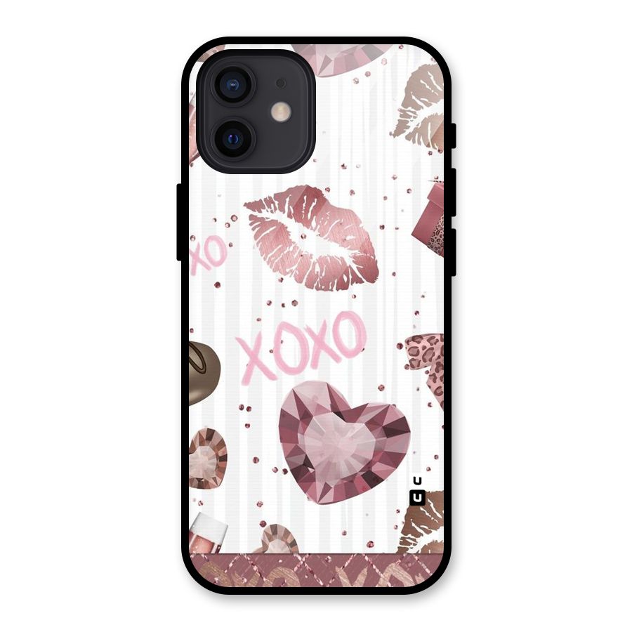 Wine Lip xoxo Glass Back Case for iPhone 12