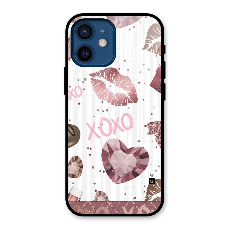 Wine Lip xoxo Glass Back Case for iPhone 12 Mini