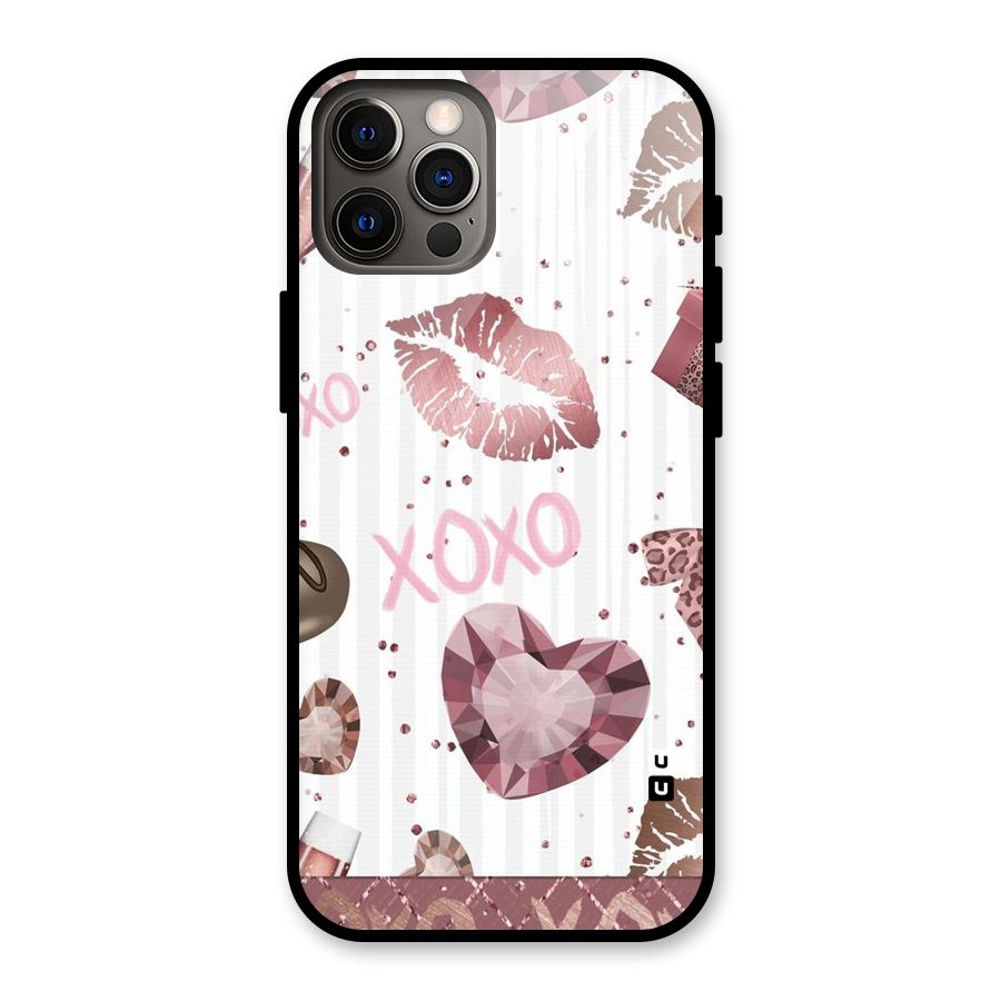 Wine Lip xoxo Glass Back Case for iPhone 12 Pro