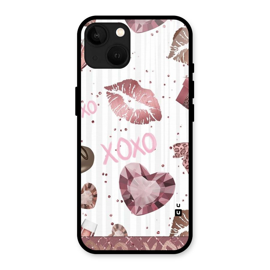 Wine Lip xoxo Glass Back Case for iPhone 13