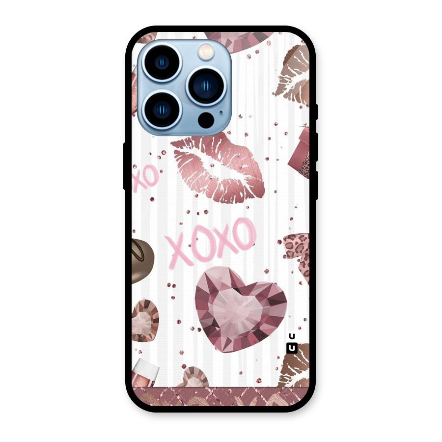 Wine Lip xoxo Glass Back Case for iPhone 13 Pro
