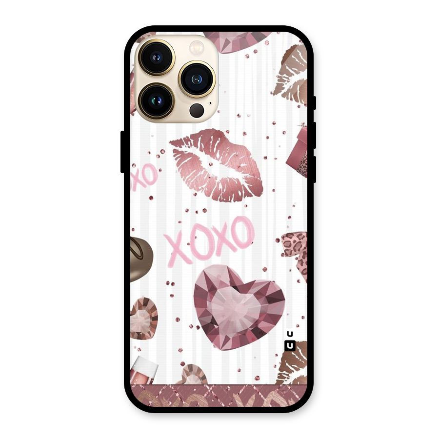 Wine Lip xoxo Glass Back Case for iPhone 13 Pro Max