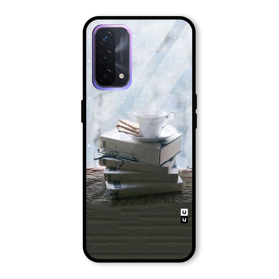 Winter Reads Glass Back Case for Oppo A74 5G