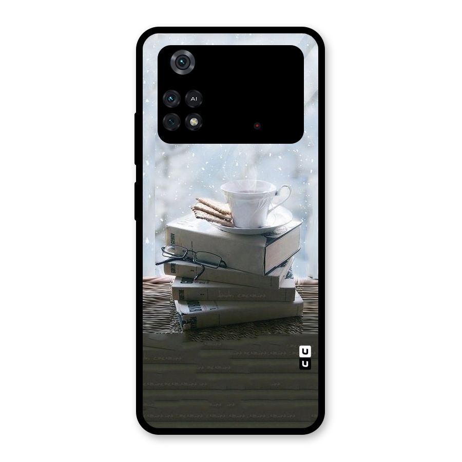 Winter Reads Glass Back Case for Poco M4 Pro 4G