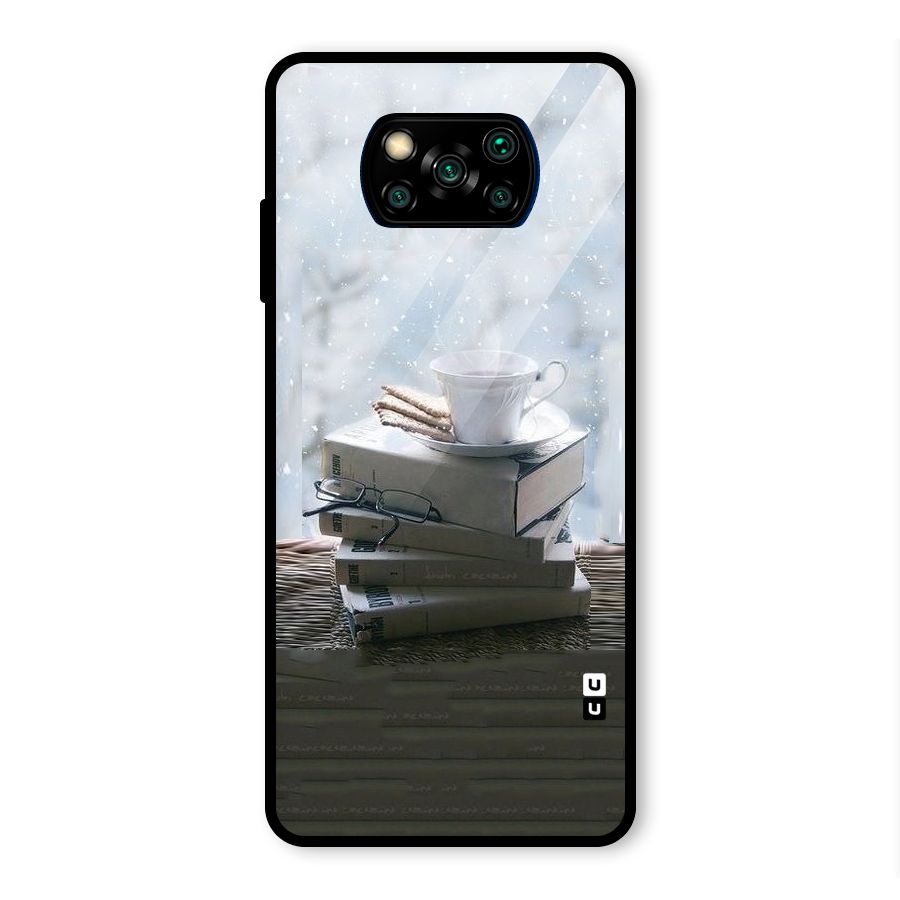 Winter Reads Glass Back Case for Poco X3 Pro
