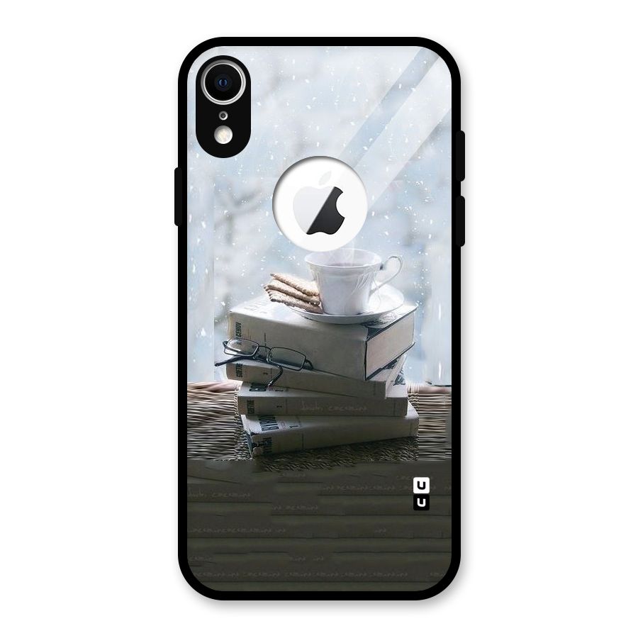 Winter Reads Glass Back Case for iPhone XR Logo Cut