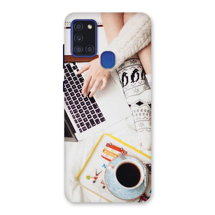Winter Relaxation Back Case for Galaxy A21s