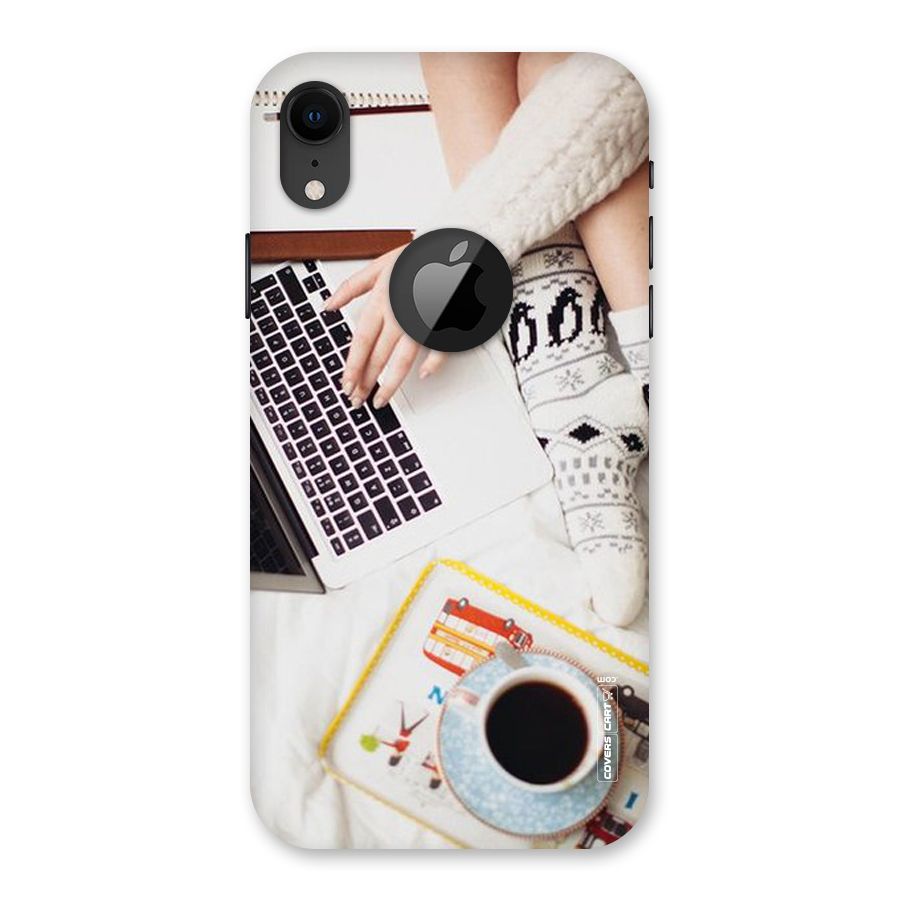 Winter Relaxation Back Case for iPhone XR Logo Cut