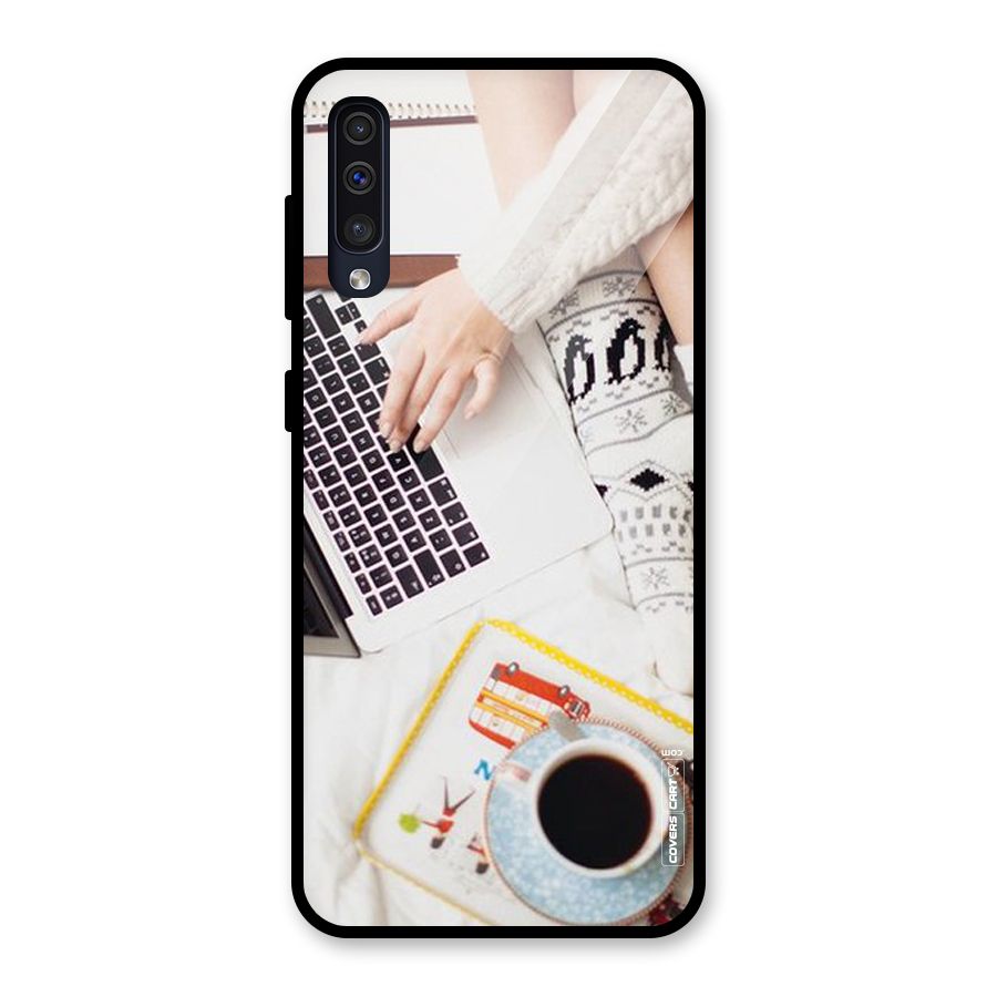 Winter Relaxation Glass Back Case for Galaxy A50