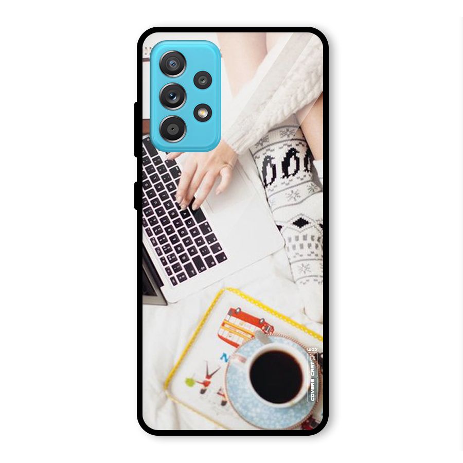Winter Relaxation Glass Back Case for Galaxy A52