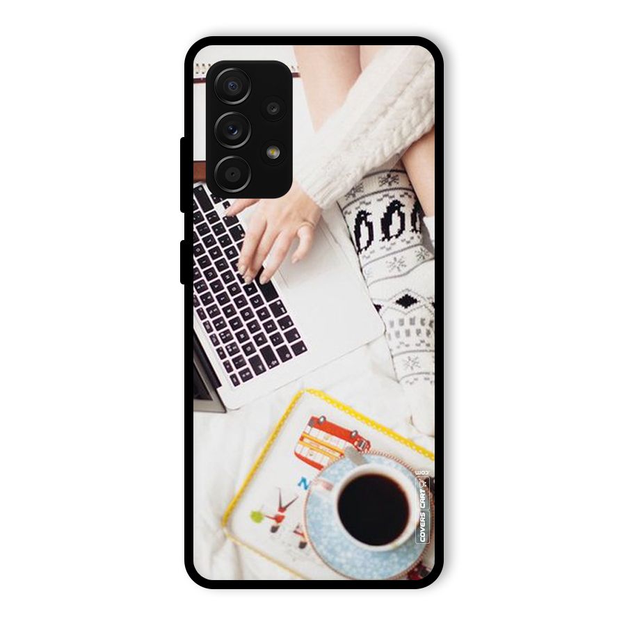 Winter Relaxation Glass Back Case for Galaxy A53 5G