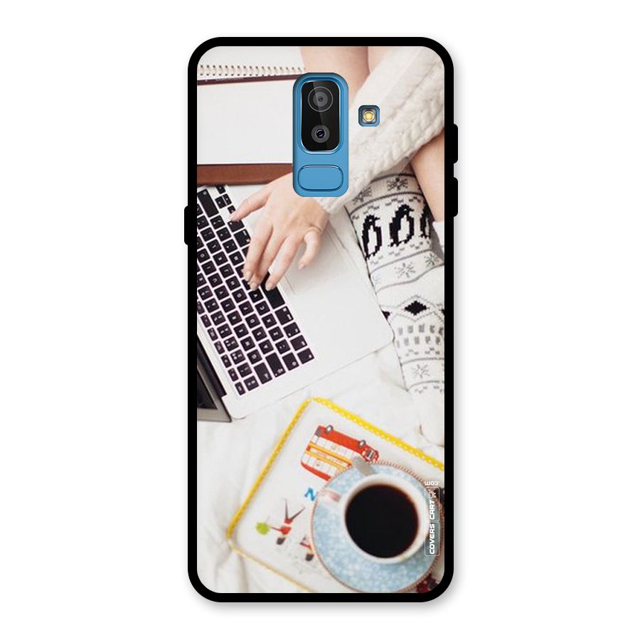 Winter Relaxation Glass Back Case for Galaxy J8