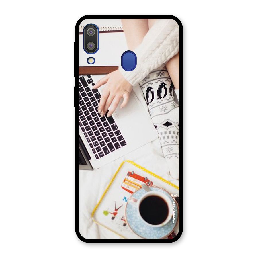 Winter Relaxation Glass Back Case for Galaxy M20