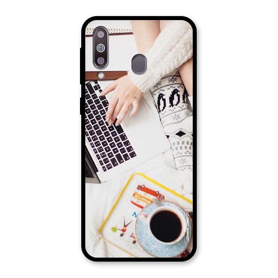 Winter Relaxation Glass Back Case for Galaxy M30