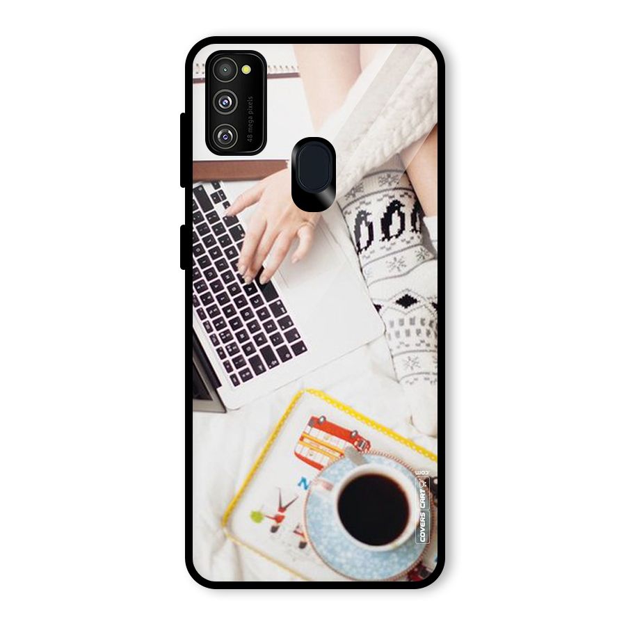 Winter Relaxation Glass Back Case for Galaxy M30s