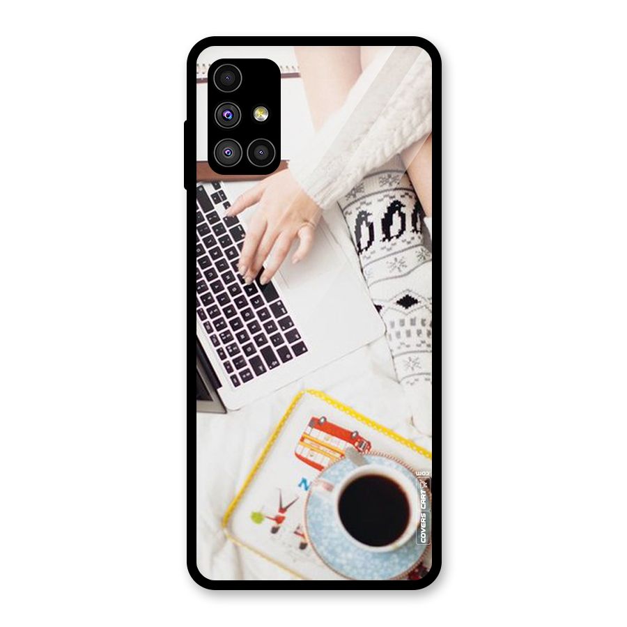 Winter Relaxation Glass Back Case for Galaxy M51