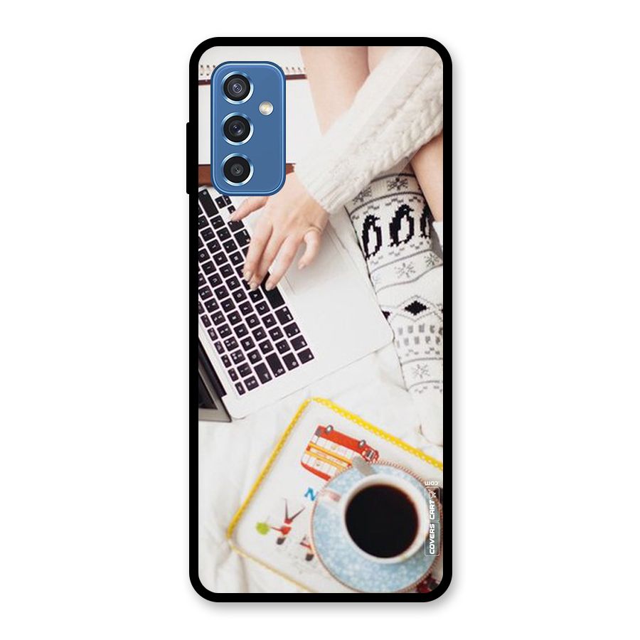 Winter Relaxation Glass Back Case for Galaxy M52 5G