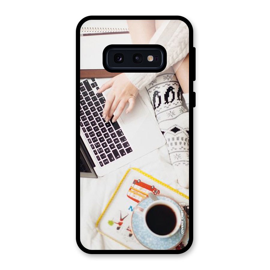 Winter Relaxation Glass Back Case for Galaxy S10e