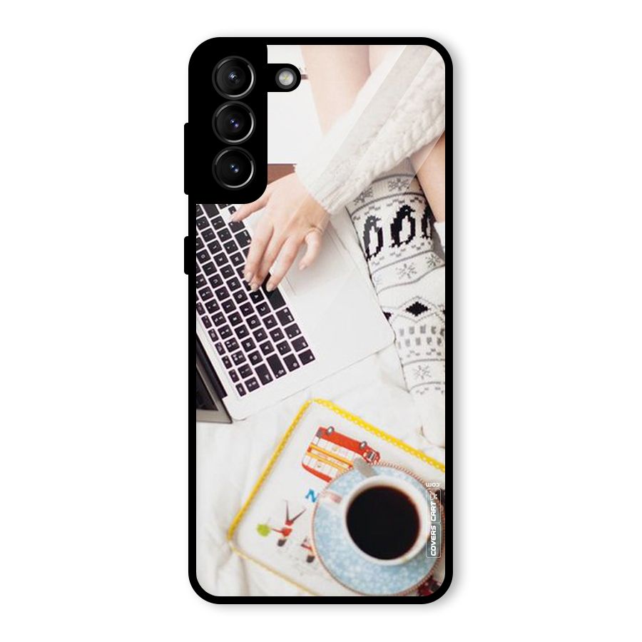 Winter Relaxation Glass Back Case for Galaxy S21 Plus