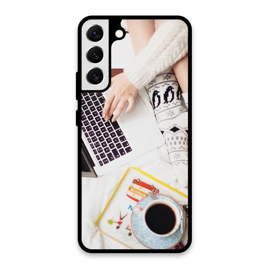 Winter Relaxation Glass Back Case for Galaxy S22 Plus 5G