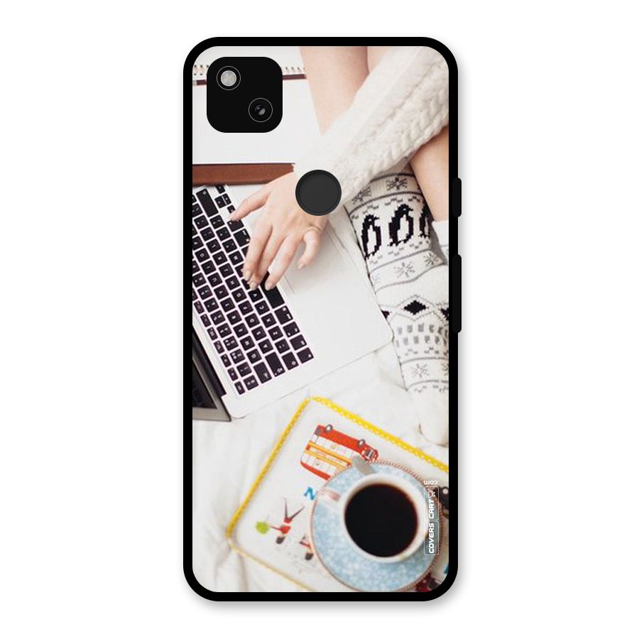 Winter Relaxation Glass Back Case for Google Pixel 4a