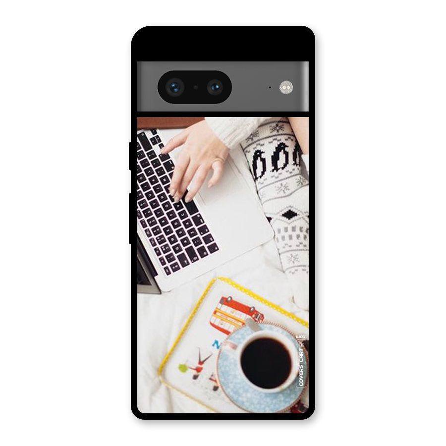 Winter Relaxation Glass Back Case for Google Pixel 7