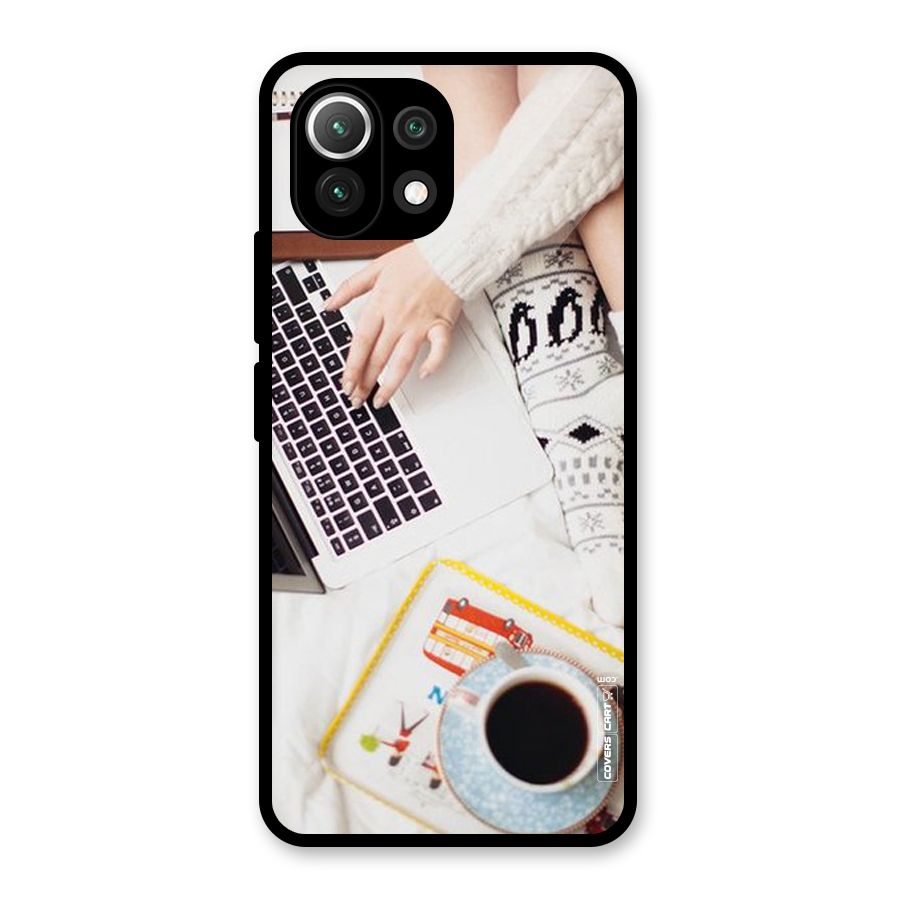 Winter Relaxation Glass Back Case for Mi 11 Lite NE 5G