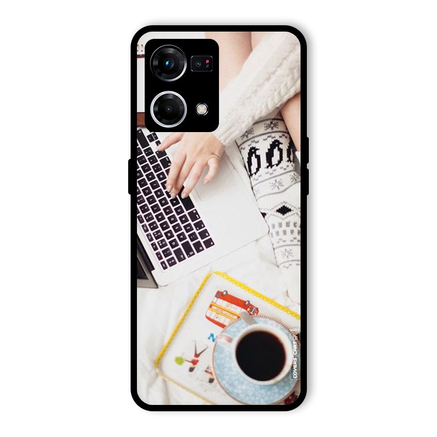 Winter Relaxation Glass Back Case for Oppo F21 Pro 5G