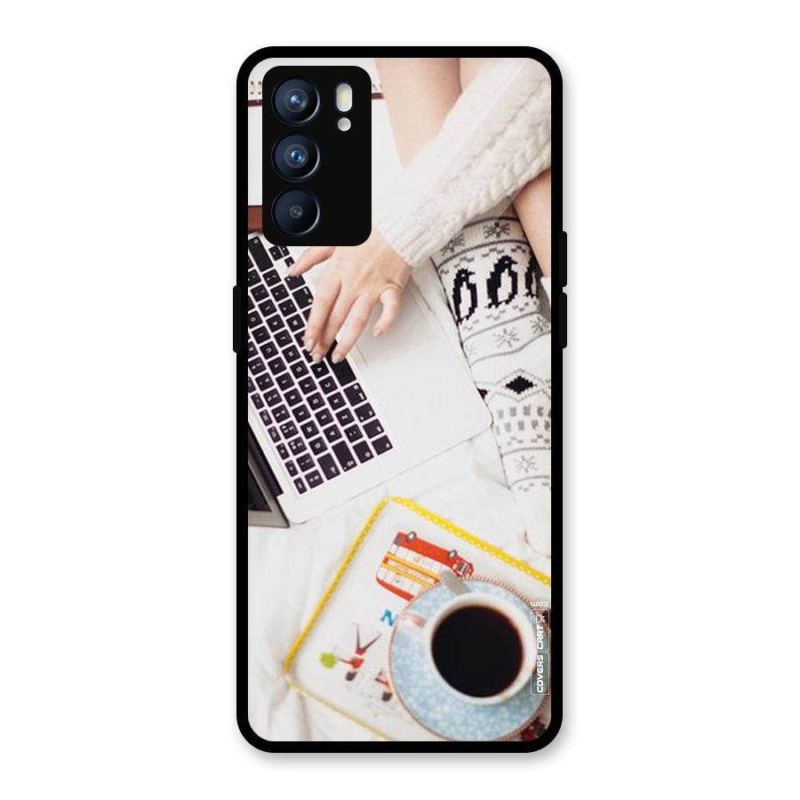 Winter Relaxation Glass Back Case for Oppo Reno6 5G