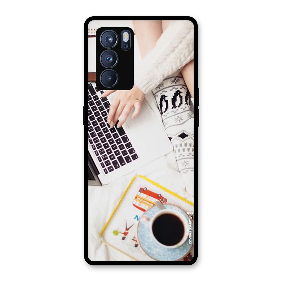 Winter Relaxation Glass Back Case for Oppo Reno6 Pro 5G