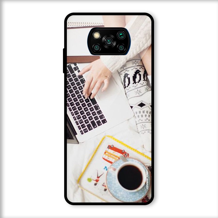 Winter Relaxation Glass Back Case for Poco X3
