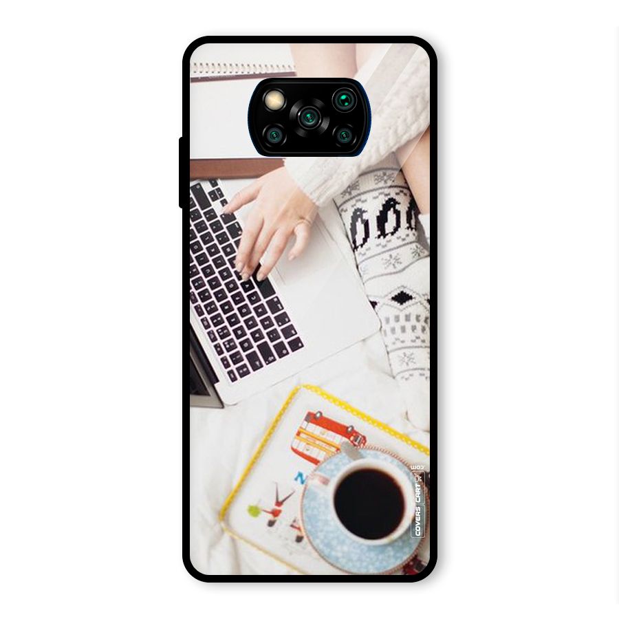 Winter Relaxation Glass Back Case for Poco X3 Pro