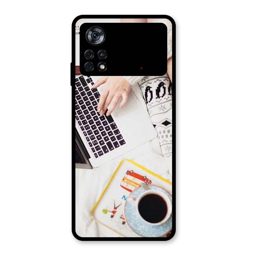 Winter Relaxation Glass Back Case for Poco X4 Pro 5G