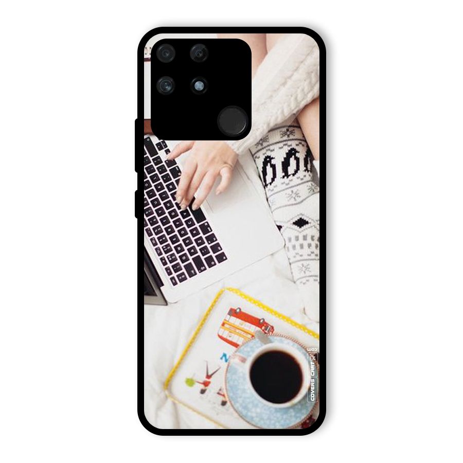 Winter Relaxation Glass Back Case for Realme Narzo 50A