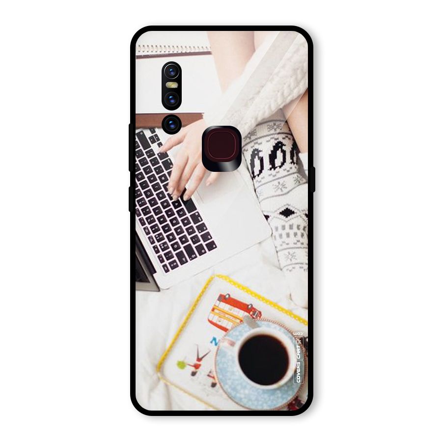 Winter Relaxation Glass Back Case for Vivo V15