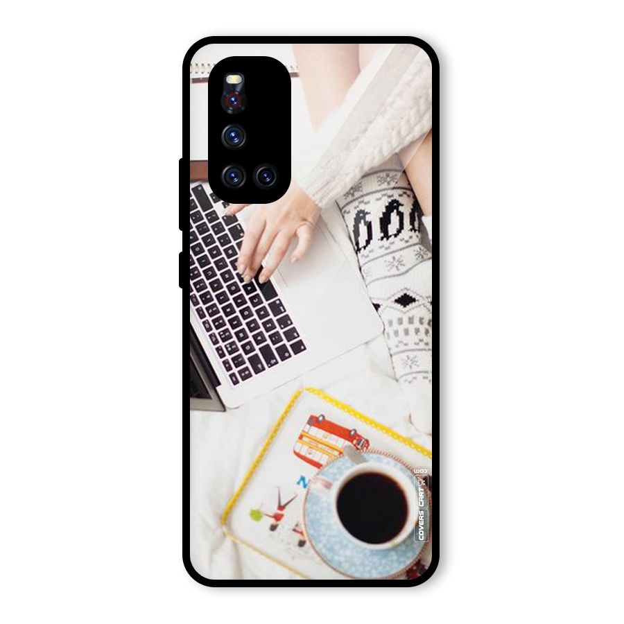 Winter Relaxation Glass Back Case for Vivo V19