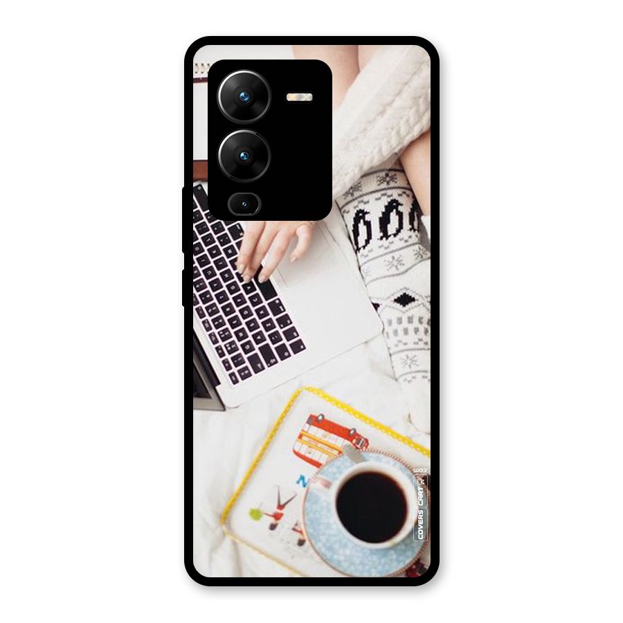 Winter Relaxation Glass Back Case for Vivo V25 Pro