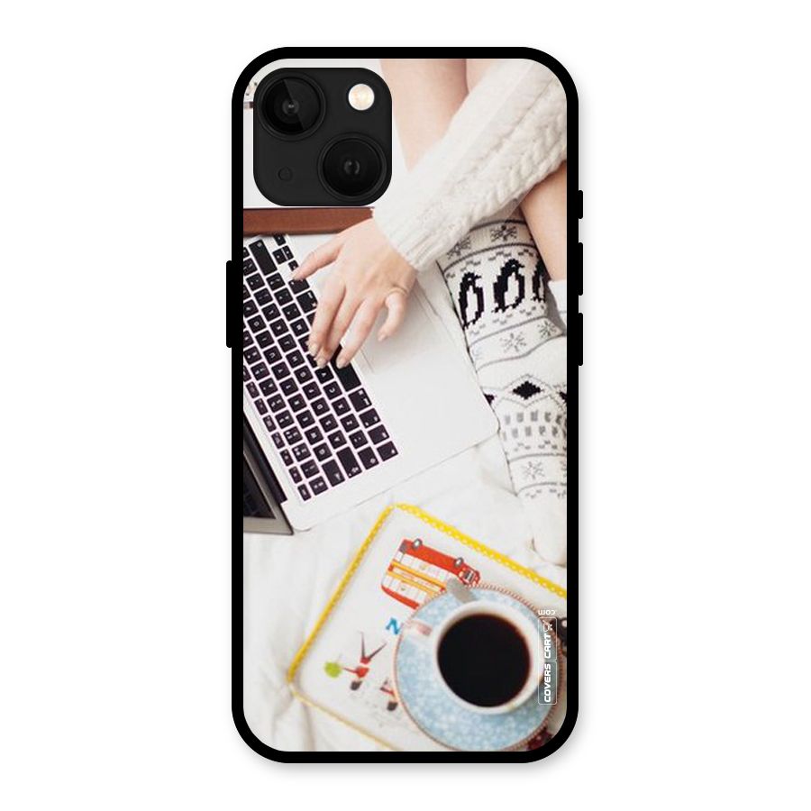 Winter Relaxation Glass Back Case for iPhone 13