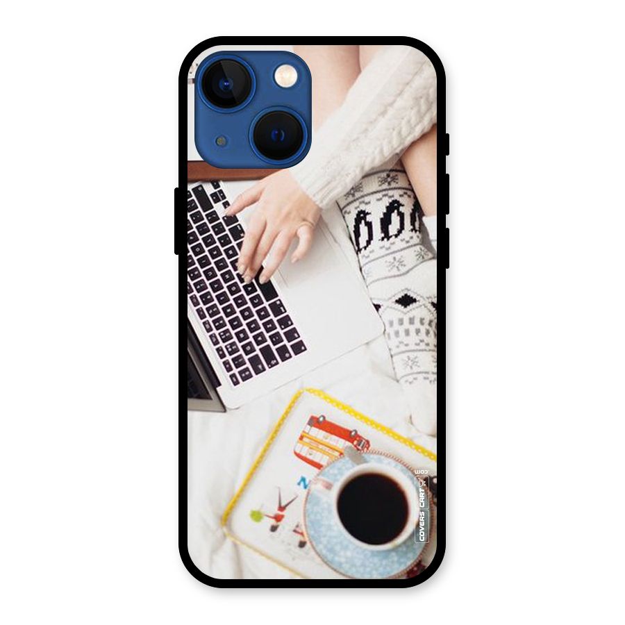 Winter Relaxation Glass Back Case for iPhone 13 Mini