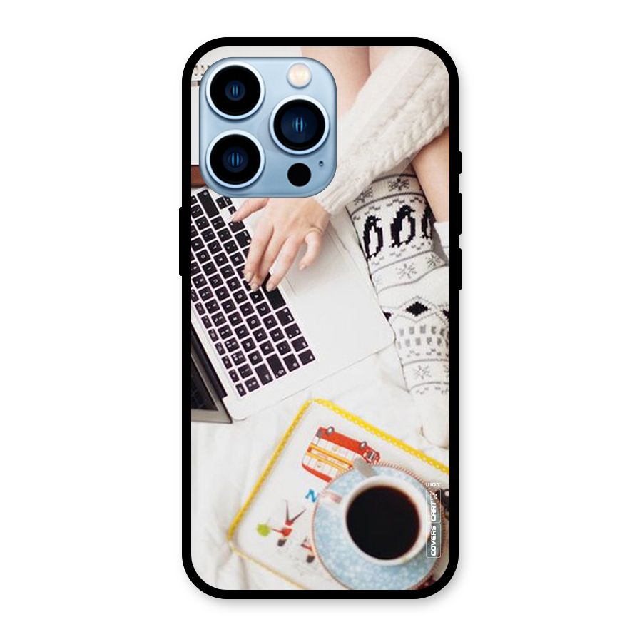 Winter Relaxation Glass Back Case for iPhone 13 Pro