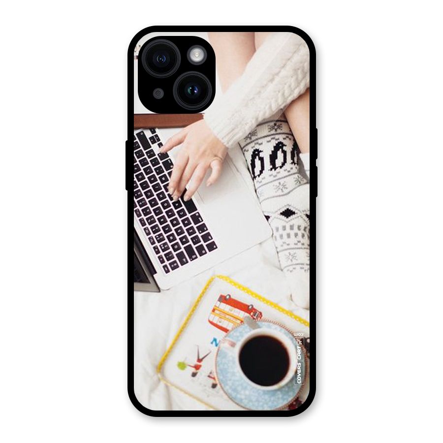 Winter Relaxation Glass Back Case for iPhone 14